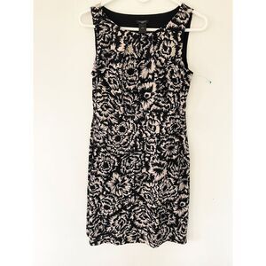 Ann Taylor Dress Sleeveless Beige and Black